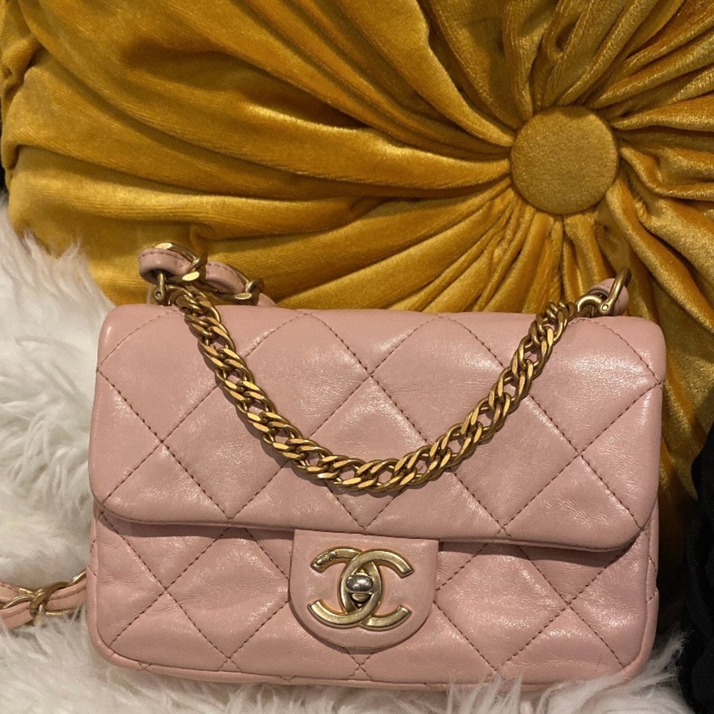 Chanel Pink Quilted Leather Bag